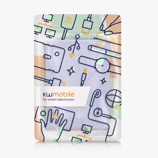 kwmobile e-reader hoesje geschikt voor Kobo Aura ONE hoes - Ereader flip case met standaard - E reader cover van kunstleer - In lavendel — afbeelding 4