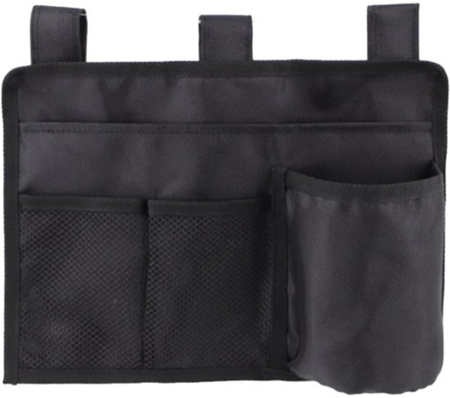 Rolstoel Opbergtas - Armsteun Tas - Dagelijkse Organisatie - Meerdere Vakken - 40 x 28 cm - Blauw Grijs Zwart