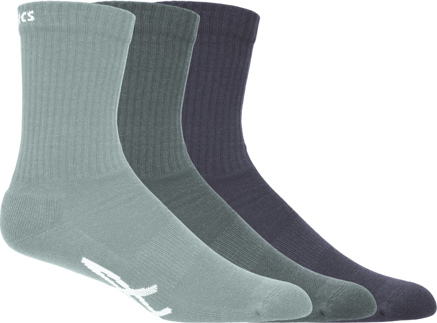 ASICS Sport 3 Pack Crew Sock Sportsokken 3 paar – Lichen Rock/Monument /Indigo Fog Sport Training Unisex Sportsokken voor Volwassenen Multicolor