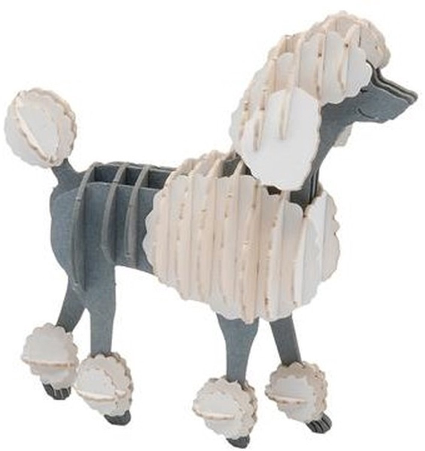 Fridolin 3D papermodel poedel - educatief knutselpakket karton.