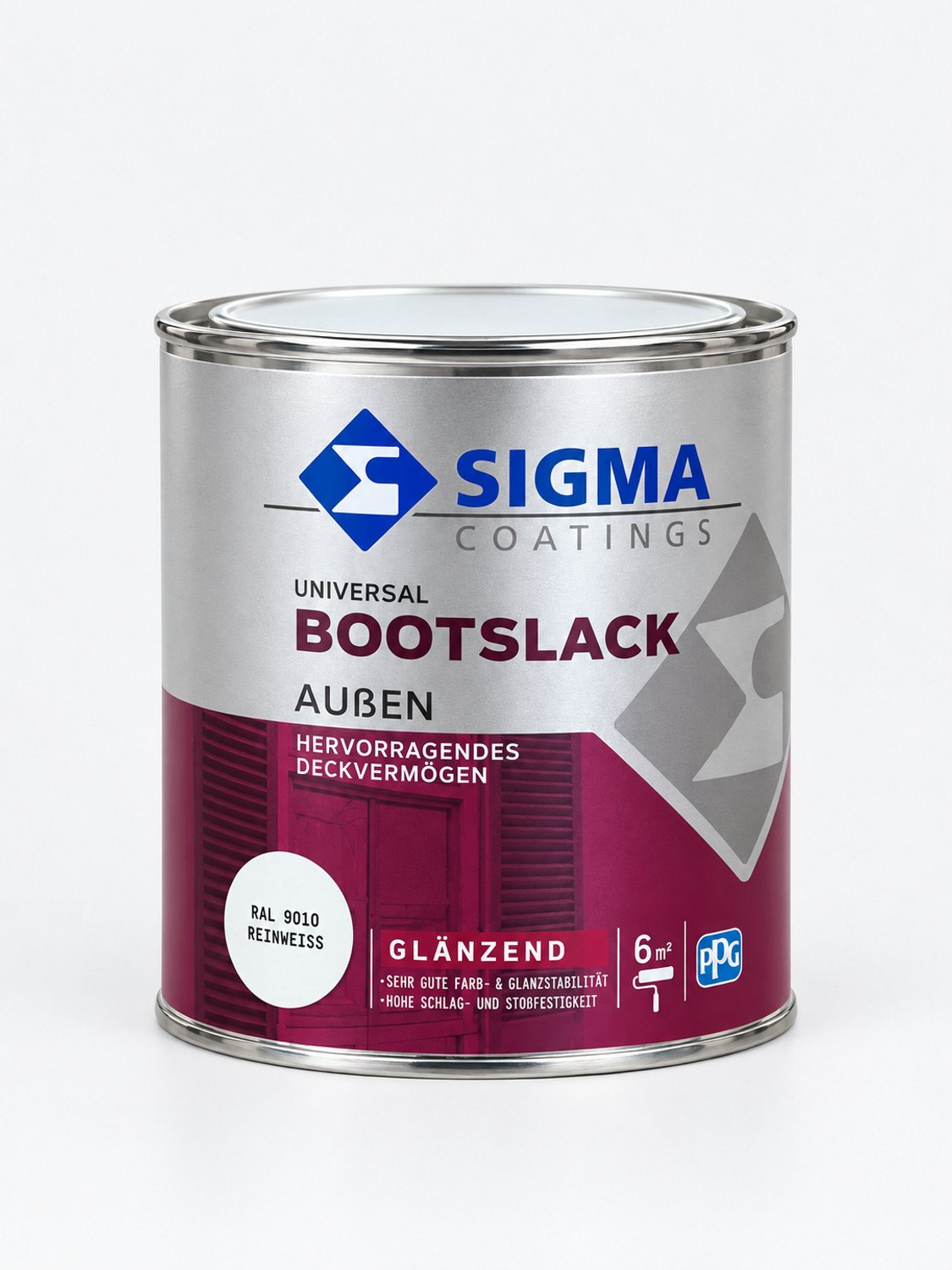 Sigma Gekleurde Lak Zuiver Wit 9010 Glans 375ml