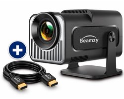 Mini Beamer - Mini Projector - 1920x1080P Full HD - 4K Ondersteuning - 430 Ansi - 12000 Lumen - Streamen Vanaf Je Telefoon / Tablet / PC / Laptop met WiFi & Bluetooth - Met Apps,YouTube / Netflix/ Prime