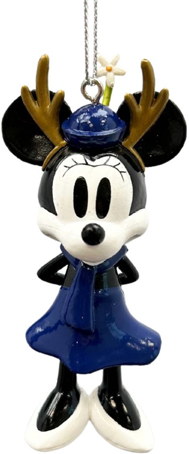 Plastic 3D delftsblauw Minnie 9 cm ornament Disney
