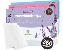 Proefpakket Wasstrips ECO 360 Wasbeurten in 3 Geuren Wasmiddeldoekjes Wasvellen Wasmiddel Voordeelverpakking incl. wasverzachter wasdoekje