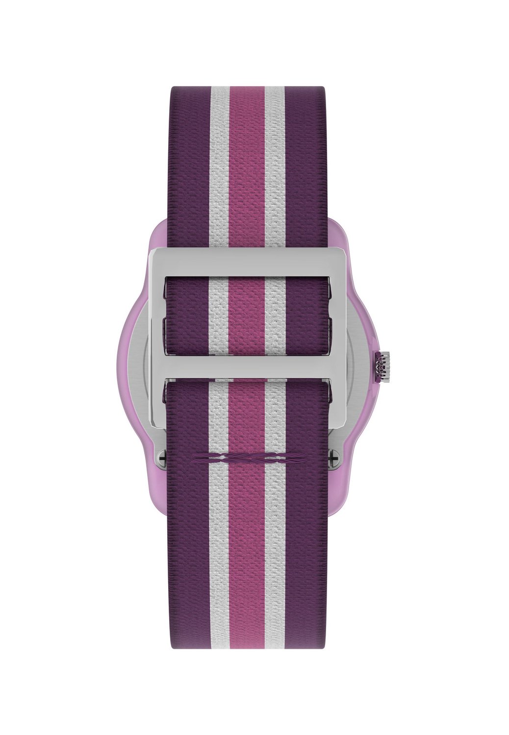 Timex Main Street Main Street Quartz Analoog Horloge Paars En Wit Kast Gemaakt Van 100% Messing En Loodarme Messinglegering En Een Band Van 100% Roestvrij Staal 25 TW7C061001O