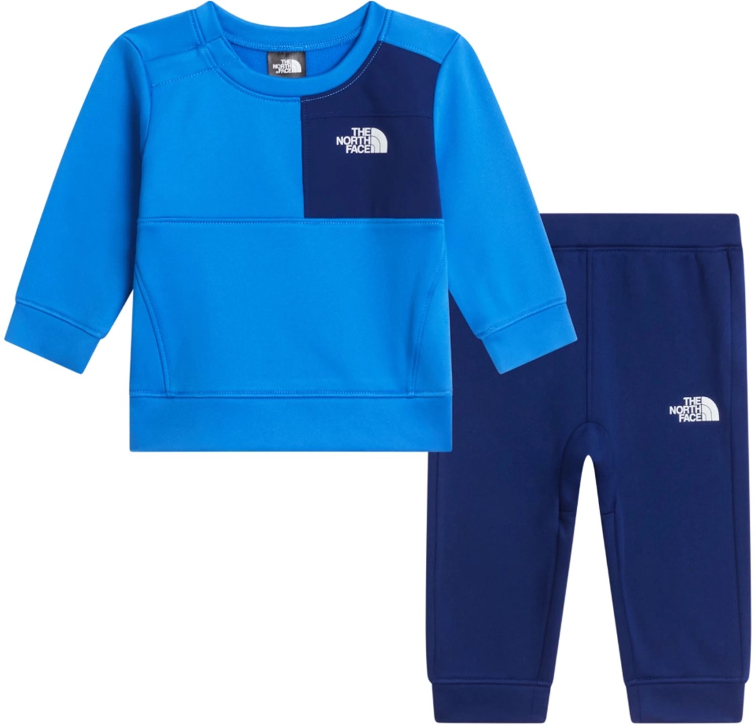 The north face performance fleece set in de kleur . Blauw