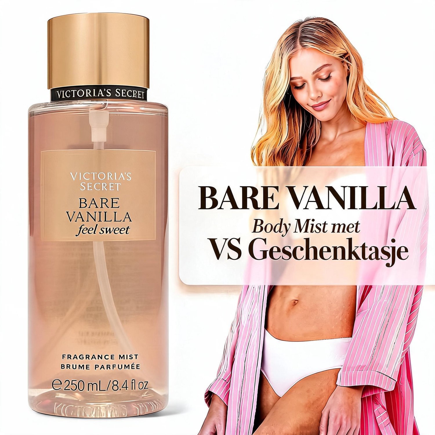 Victoria's Secret Bare Vanilla Parfum BodyMist | Incl. Geschenktasje
