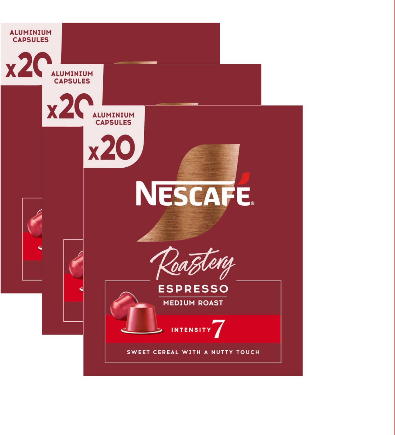 Nescafe Roastery Espresso Medium Roast - 60 (3x20) Koffiecups Compatibel Met Nespresso Coffee Machine