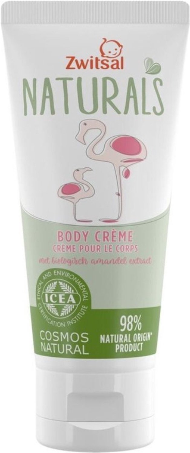 3 x Zwitsal Naturals - Babyverzorging - Body Crème met Amandel Extract - Natuurlijke Ingrediënten - 100 ml - Grootverpakking - Vaatwasstrips - Babyhuid Verzorging - Natuurlijke Crème - Amandelextract - Cacaoboter - Baby Crème — afbeelding 2