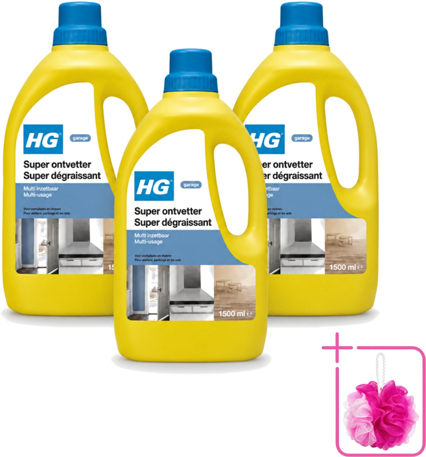 3 x HG - Super Ontvetter - 1,5 L - Bulkverpakking - Ontvetter - Vet verwijderen