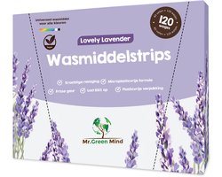 Mr. Green Mind Wasstrips - 120 Wasbeurten -- Lovely lavender- Wasmiddel Wasmiddeldoekjes incl. wasverzachter