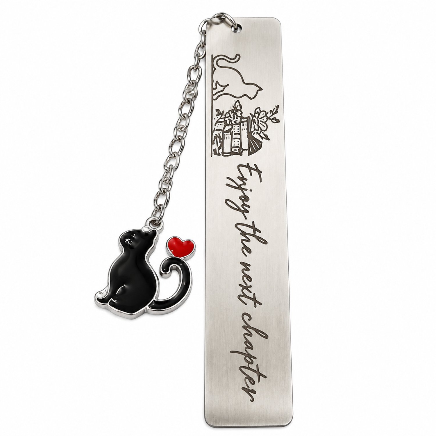 Nina’s Giftshop® Boekenlegger Kat – Metalen Bladwijzer – Zwarte Kat – Cadeau voor Kattenliefhebber & Boekenliefhebber – Geschenk