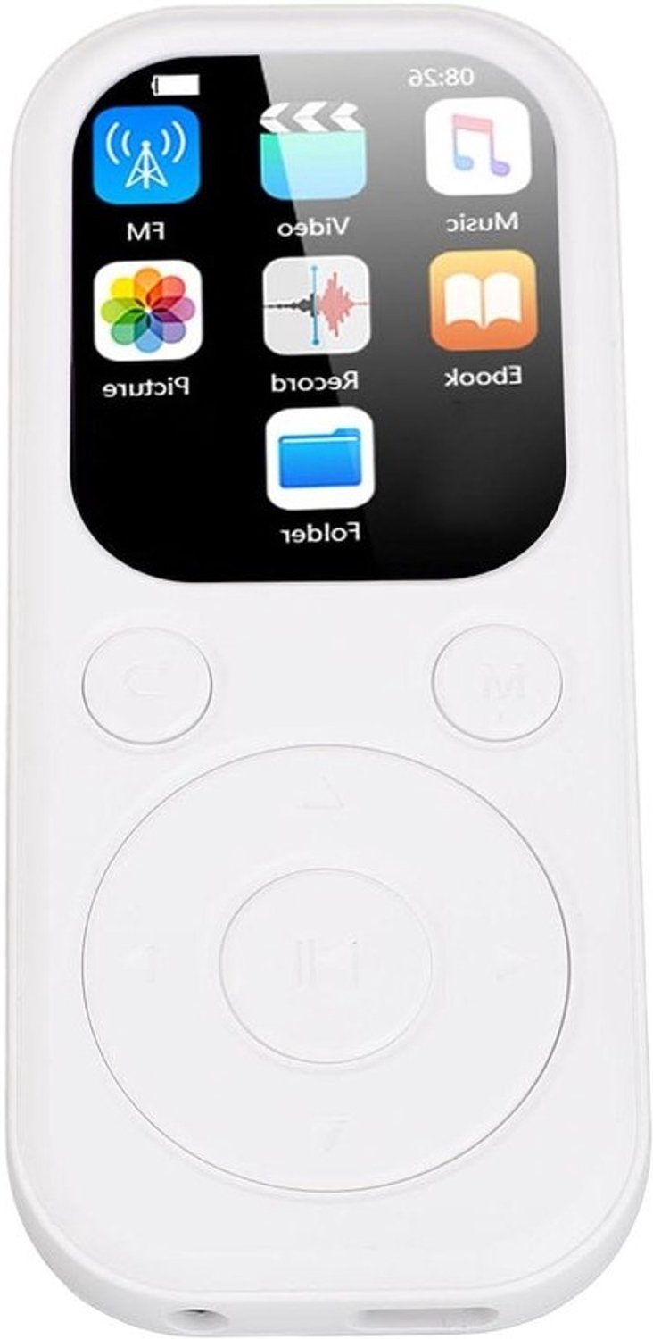 Draagbare MP3-speler - Muziekspeler Bluetooth - Muziek Luisteren Onderweg - HIFI Lossless Geluid - 2.01 inch Scherm - Wit