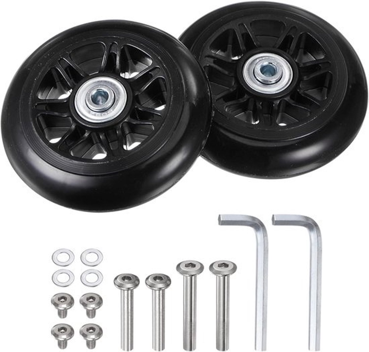 Vervangende Kofferwielen - Reparatieset Wielen - Reizen & Transport - PU Lagers - 90 mm Diameter