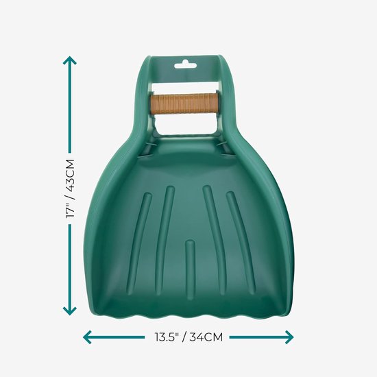 Bladgrijper 34 x 43 cm - stevige kunststof - ergonomisch handvat - ideaal voor bladeren rapen - ShopVlot — afbeelding 2