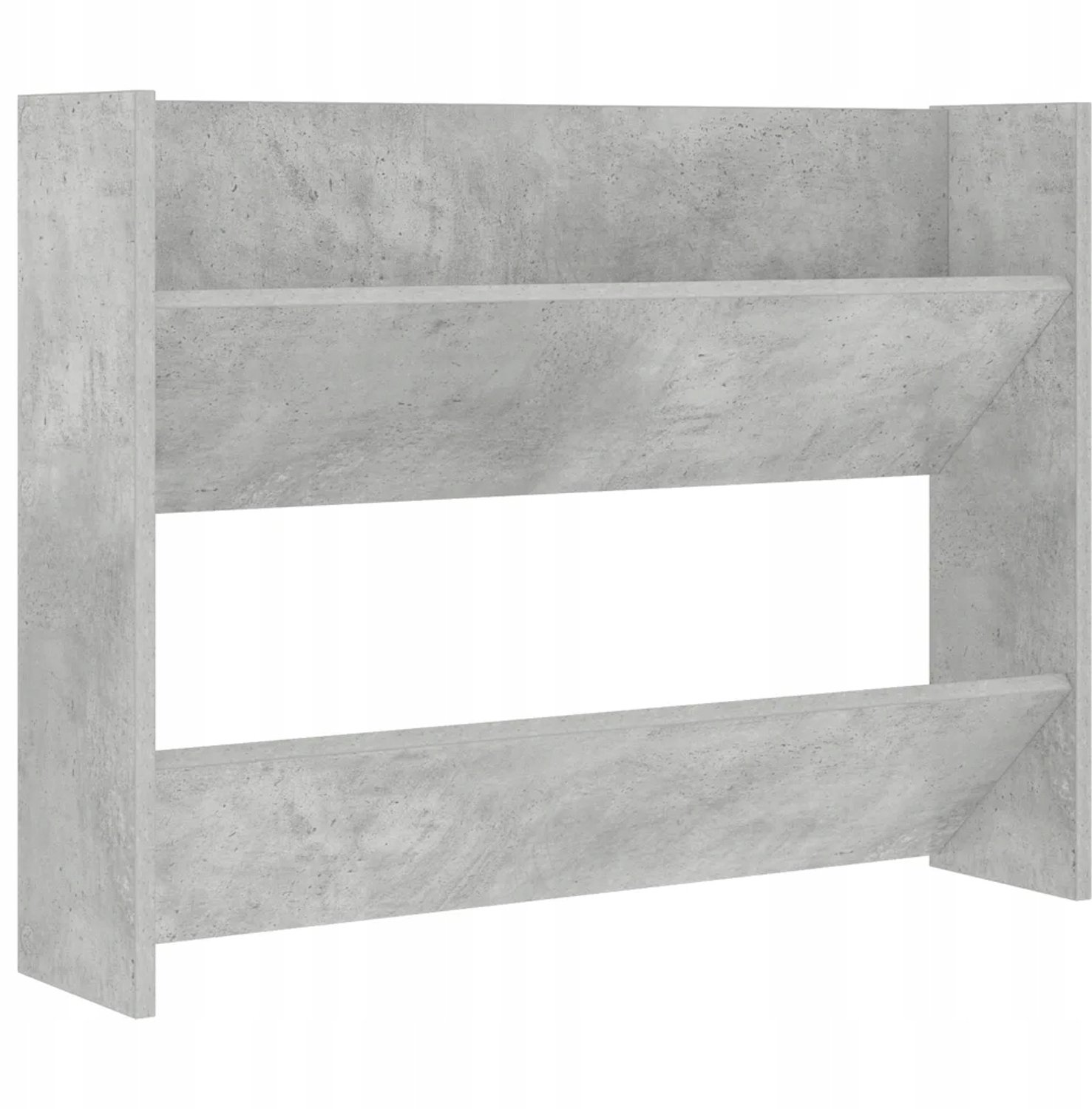Zakito Schoenenkast 80x18x60 cm, Beton Grijs - Wandmontage