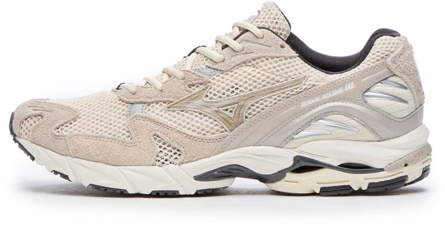 Mizuno Wave Rider 10 Sneakers Unisex – Beige Sand – Maat 38.5