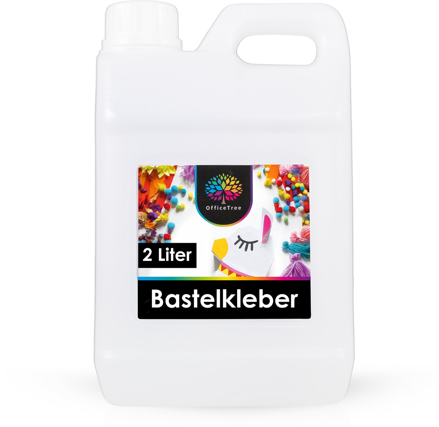OfficeTree Bastelkleber 2 Liter - Transparent Trocknend