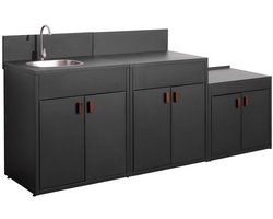 sweeek - Buitenkeuken 3 modules van staal - thira