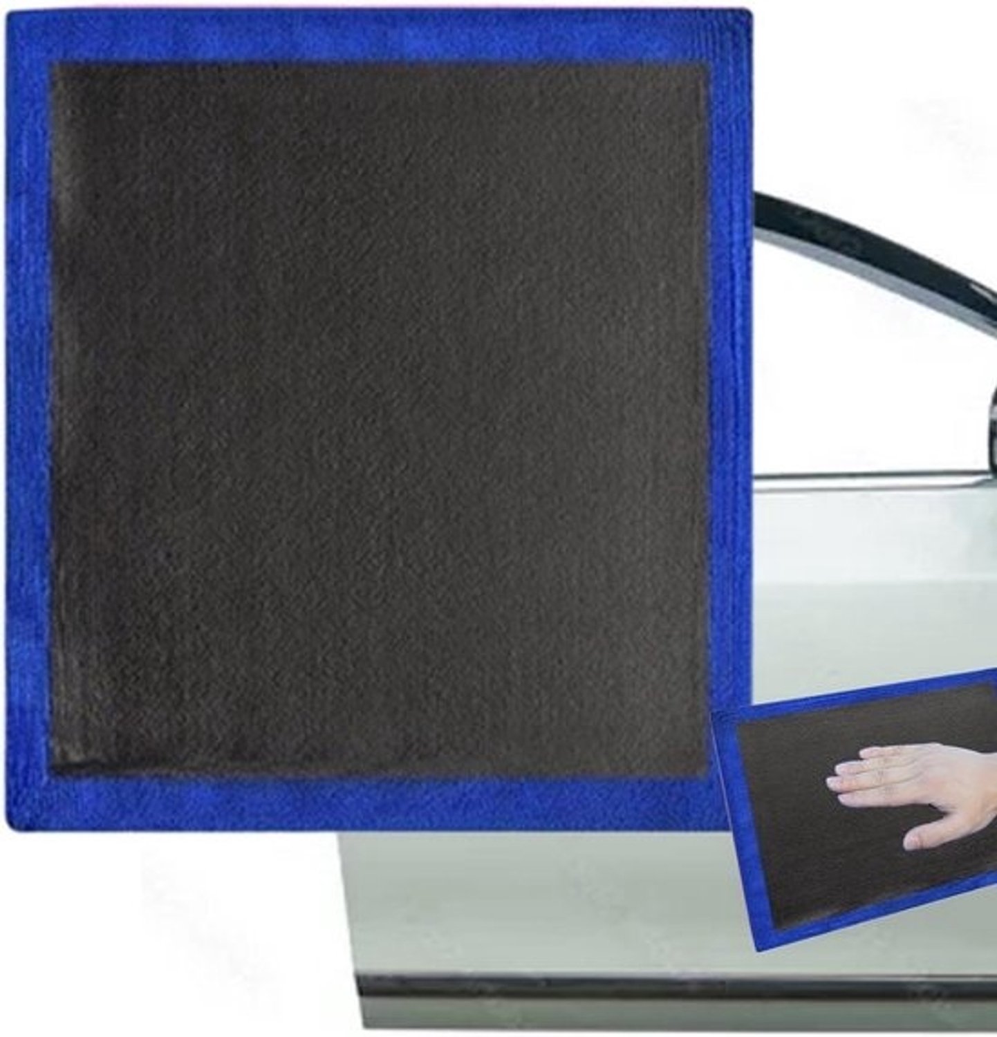 Klei handdoek auto - Detailing mitt - Auto poetsen - Dubbelzijdige reiniging - 30x30 cm - Zwart/Blauw