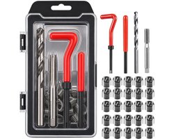 Jognee Metrische M8x1,25 Helicoil schroefdraadreparatieset - 25 stuks 304 roestvrij staal - volledige reparatie-set - Homevero