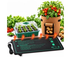 UniEgg® Kweekset (Kweekmat + Kweekbak + Kweekzak) - verwarmingsmat planten en dieren - 25 x50 cm- zaden - stekjes - kiemen - ook geschikt voor onder terrariums - spat waterdicht - 21 watt