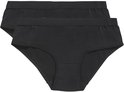Set van twee zwarte slips met elastische tailleband en ten Cate logo.