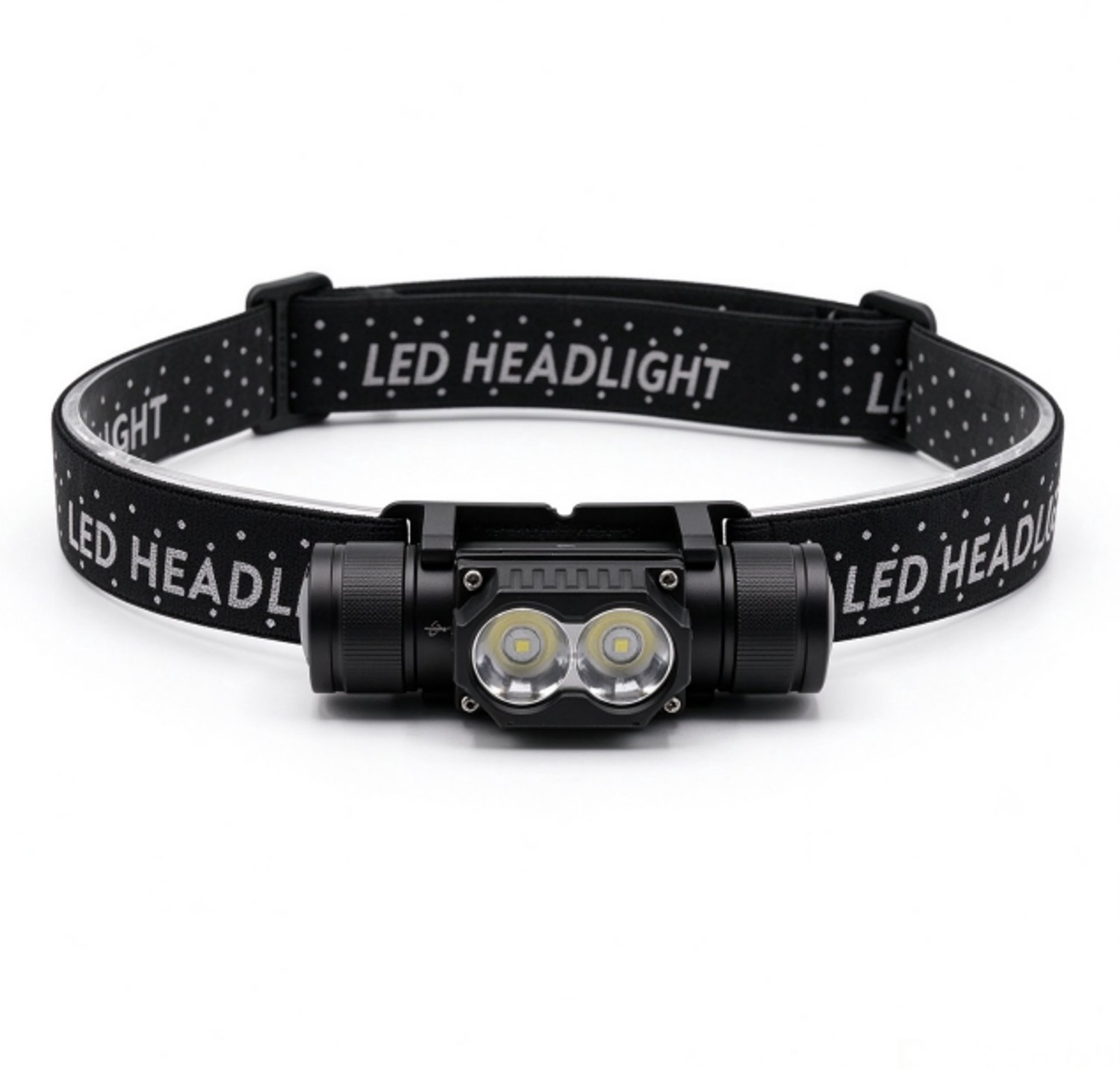 Hoofdlamp - Hoofdlamp LED oplaadbaar - Hoofdlampje - TENZHVXI® - Met dubbele LED - Zeer helder - USB oplaadbaar - 200 meter bereik - Geschikt voor hardlopen, kamperen, wandelen en vissen