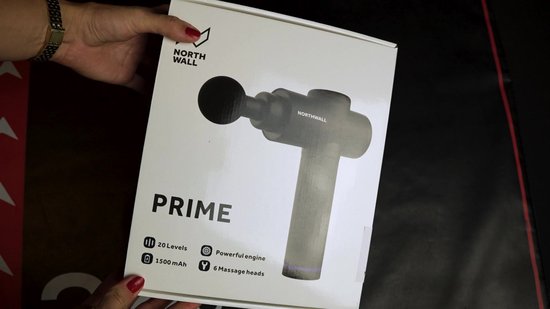 Northwall Massage Gun Professioneel Prime - Massage Pistool Inclusief Koffer en 7 Opzetstukken incl. Warmte Infrarood Massagekop - Krachtig en Draadloos Sport en Relax Massage Apparaat