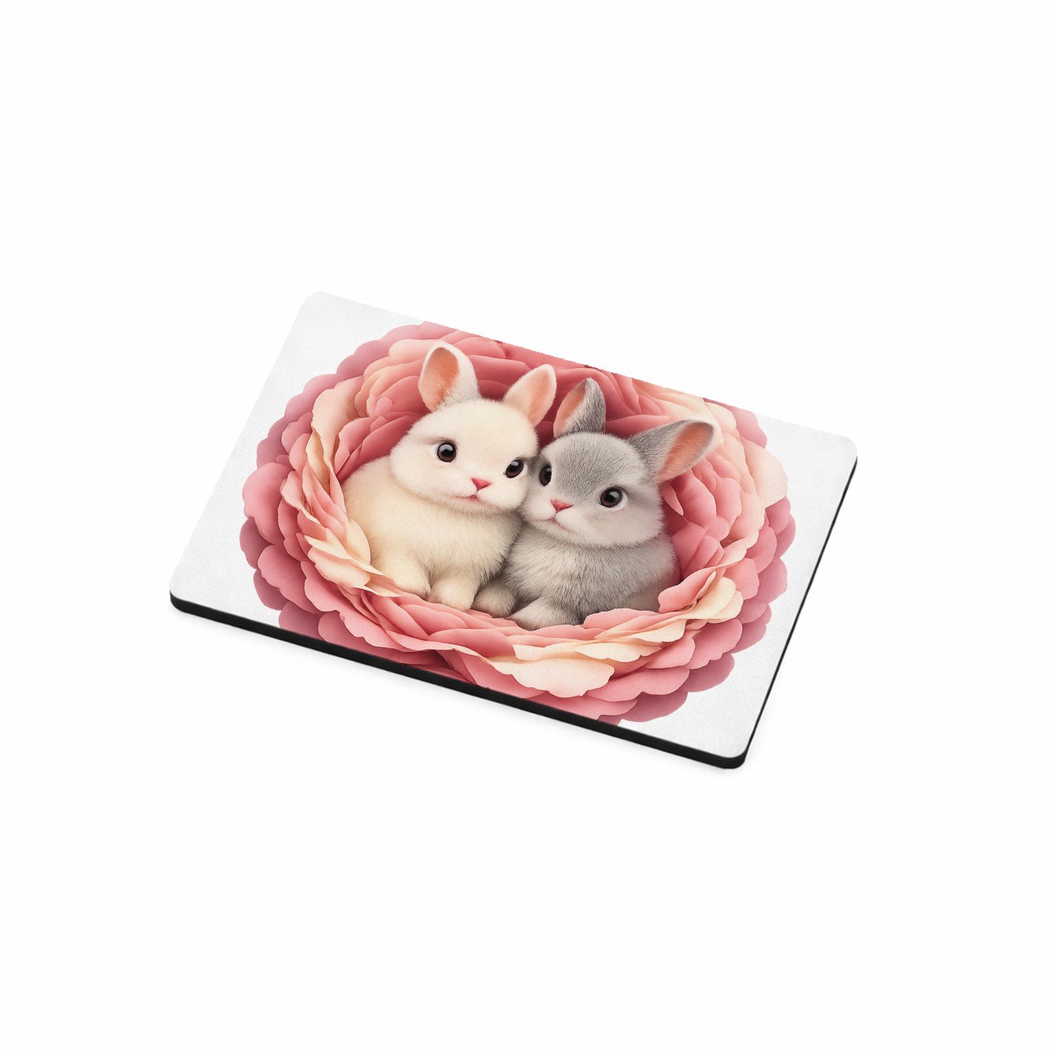 Mr Cadeautjes MDF magnetische fotolijst 7,5 x 5 - design Een knusse dierenprint met een vergelijkbaar omlijstend nest | cadeau Wit