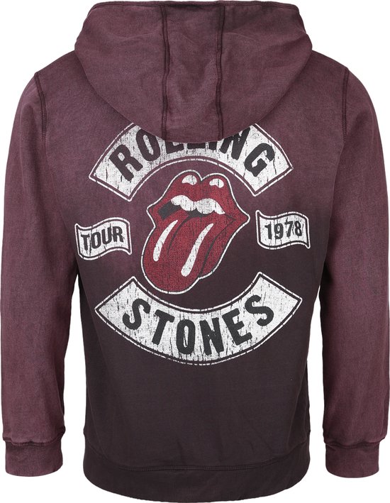 The Rolling Stones Tour 1978 Heren Vest met capuchon - bordeaux - XXL