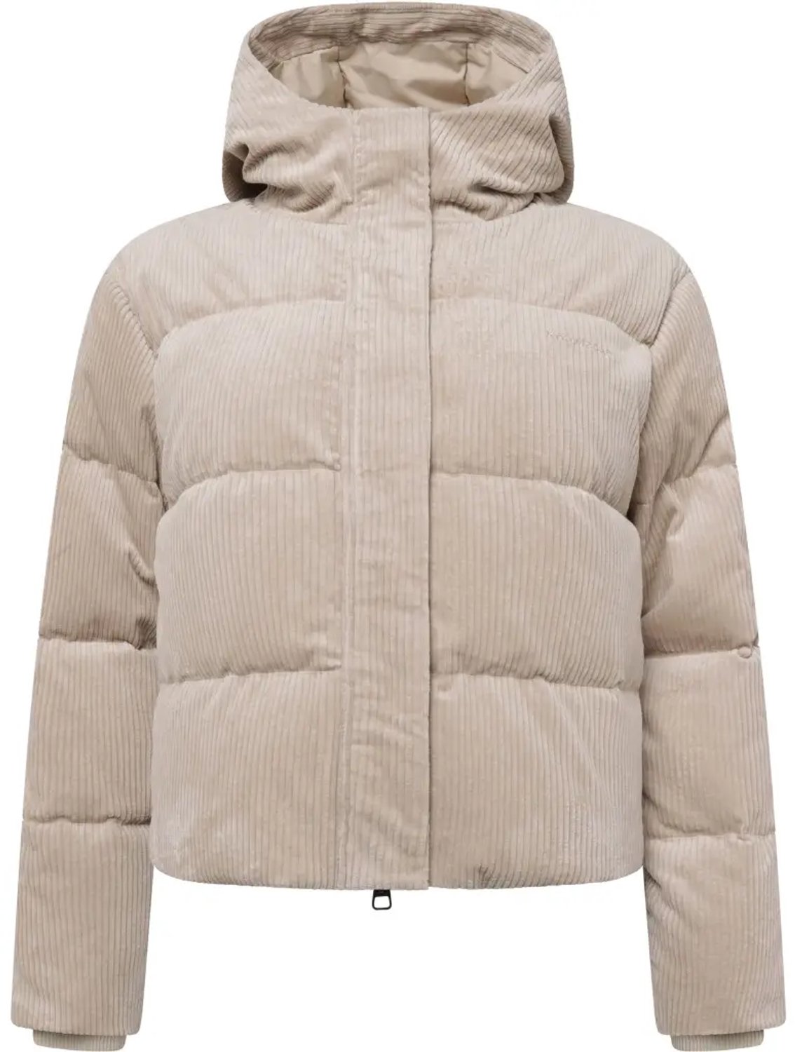 Donsjacket van ribfluweel voor dames KnowledgeCotton Apparel Grijs
