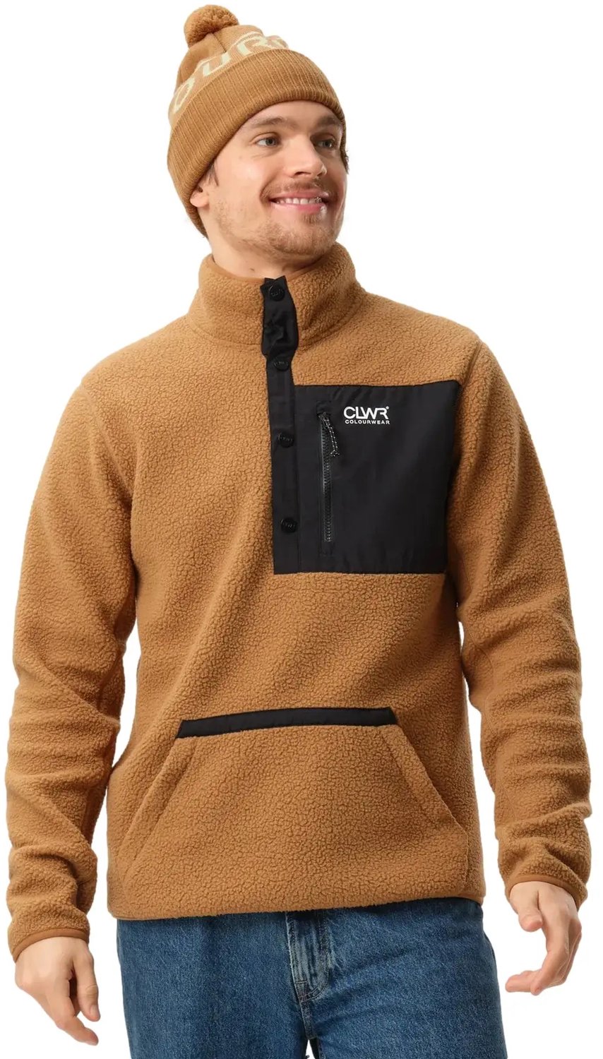 Fleece Colourwear Snap Pile Bruin