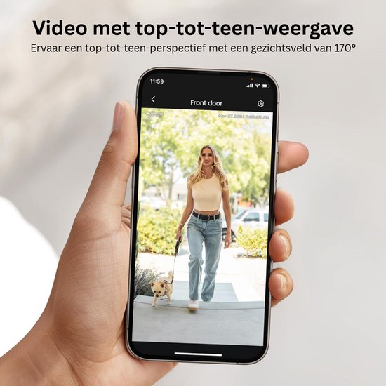 Deurbellen met Camera - Video Deurbel - Draadloos - Full HD-Wit — afbeelding 2