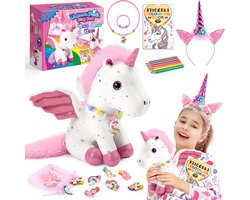 Wootoy Eenhoorn Knuffel voor Kinderen - 15 Stuks Speelgoed Meisjes Knuffeldier Set- Pluche Eenhoorn Wit - Eenhoorn Cadeau Meisje 3 tot 8 Jaar
