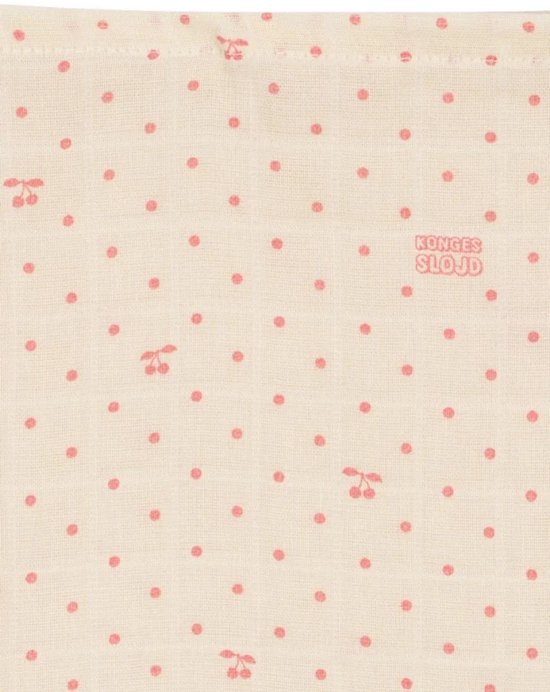 Konges Slojd Hydrofiel doek Cherry Dot 3 Pack — afbeelding 2