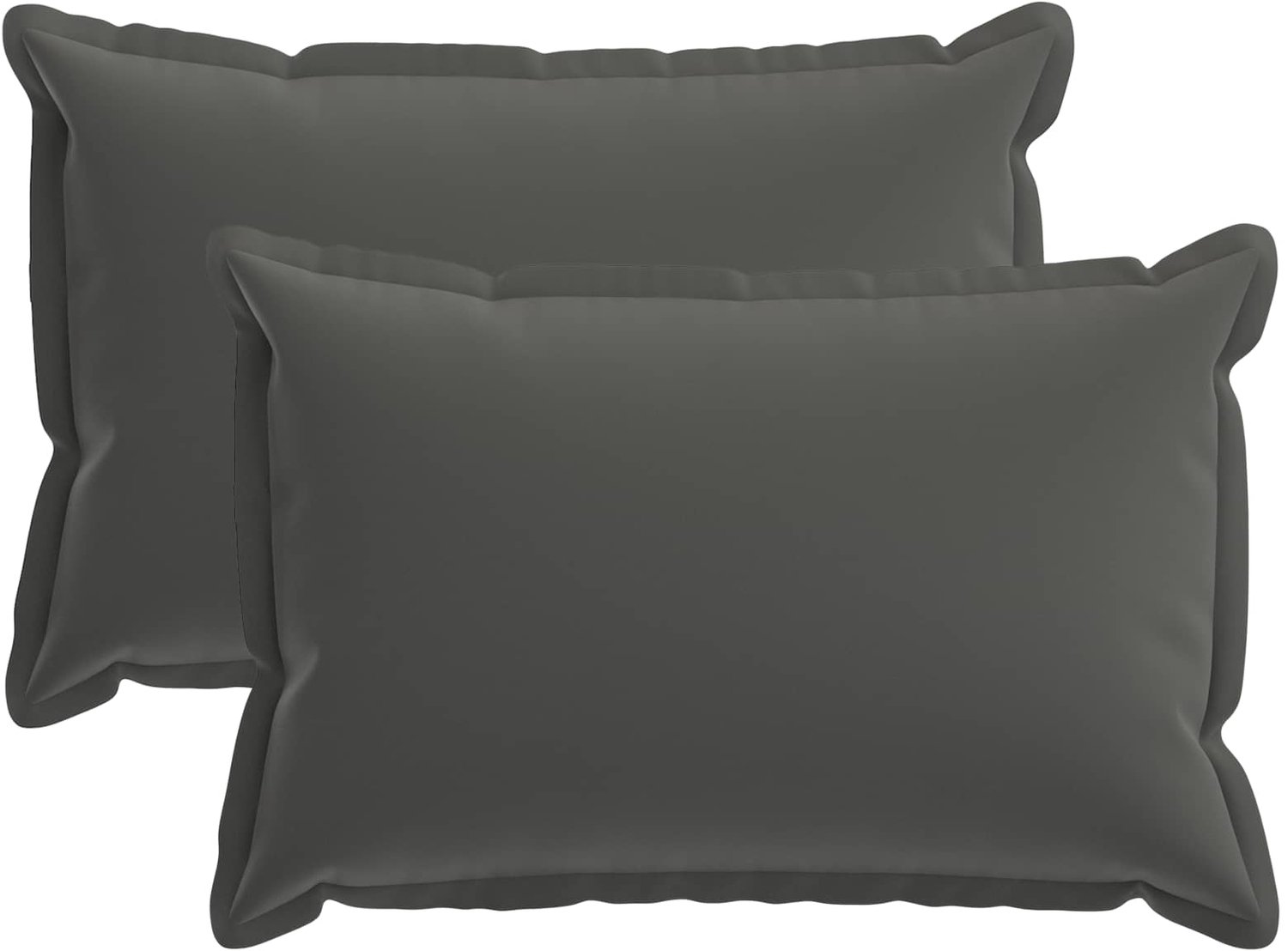 vidaXL Dekenkussen - 2 - st - HOUTEN - Antraciet - 50 - x - 70 - cm - Polyester