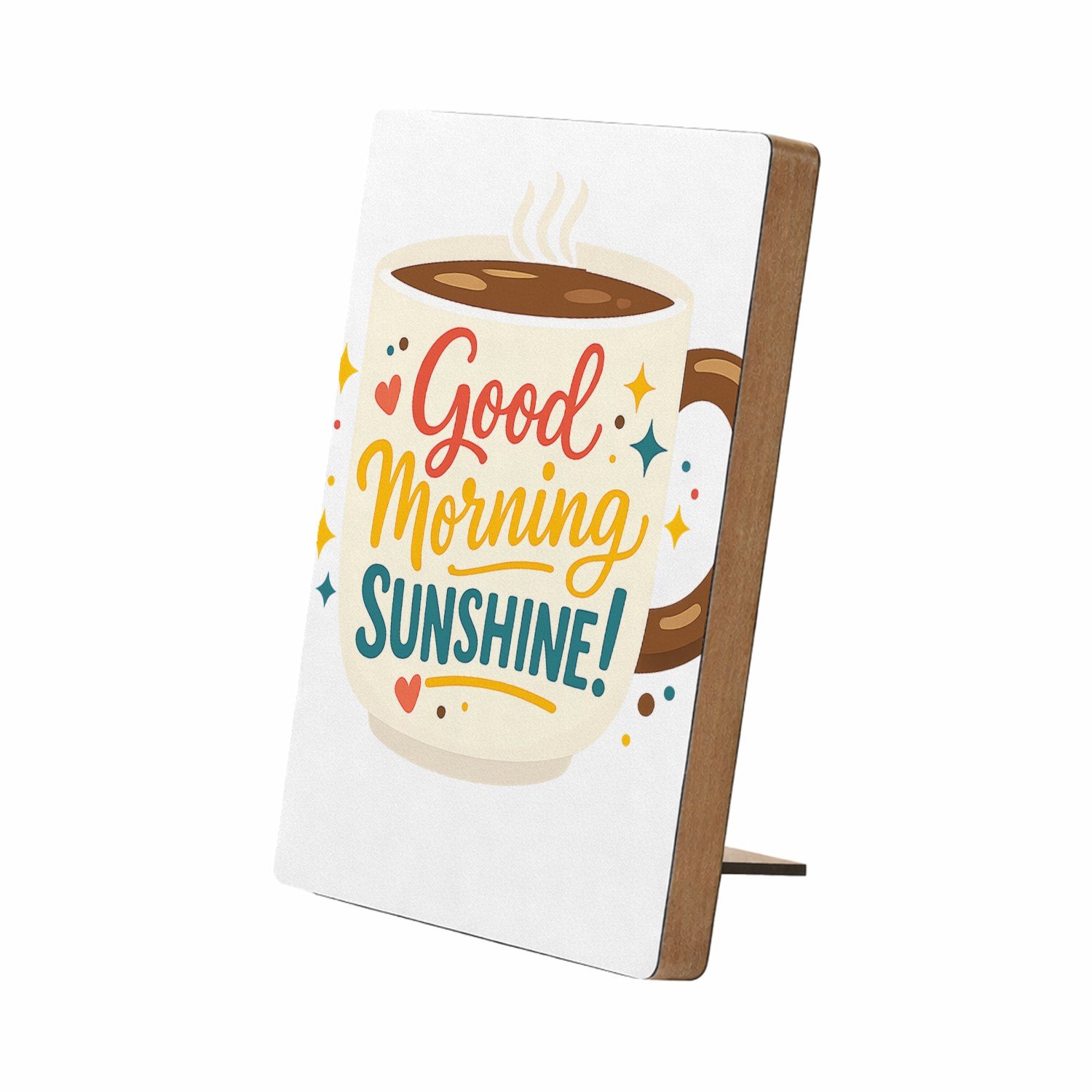 Mr Cadeautjes Glasframe/MDF 12,7 x 17,8 - design Feestelijke koffie-mok met warme, persoonlijke ochtendboodsc | cadeau Wit