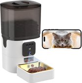 Viervoeter Feed Pro - Automatische Voerbak 6L - Kat en Hond - Voerautomaat met App - Wit