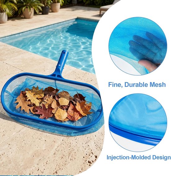 Zwembadschepnet met Telescoopsteel - Blauw - 126 x 39,5 x 35 cm - Compleet Reinigingsset voor Zwembad en Thermale Bad — afbeelding 5
