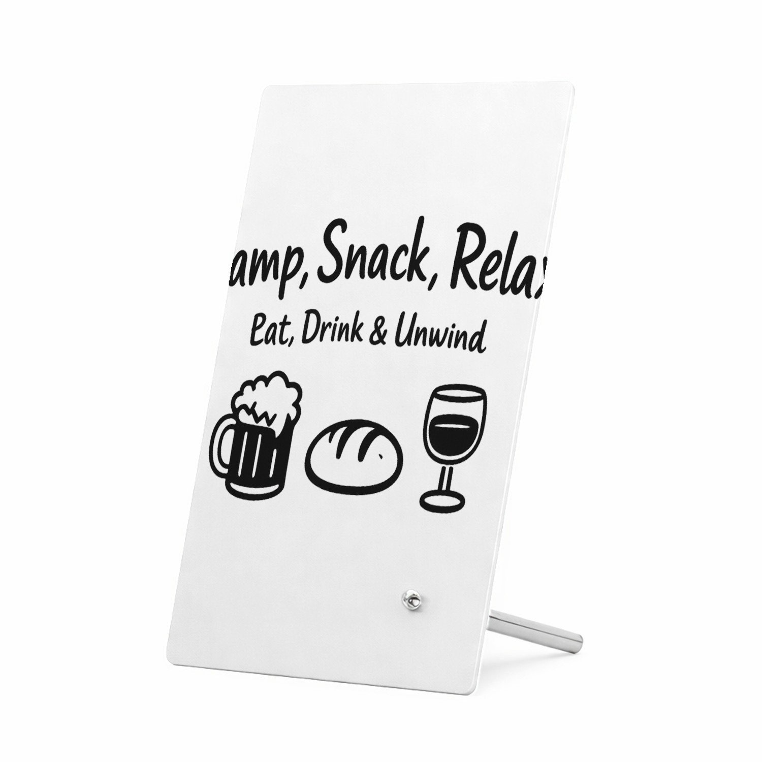 Mr Cadeautjes Glasframe 11 x 16 - design Minimalistische borrelhumor voor buitenactiviteiten met een | cadeau Wit