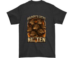 Grappig Wolf Shirt – DADDY'S LITTE KITTEN – Stoere Outfit – Unisex T-Shirt voor Dames & Heren – Leuk Cadeau