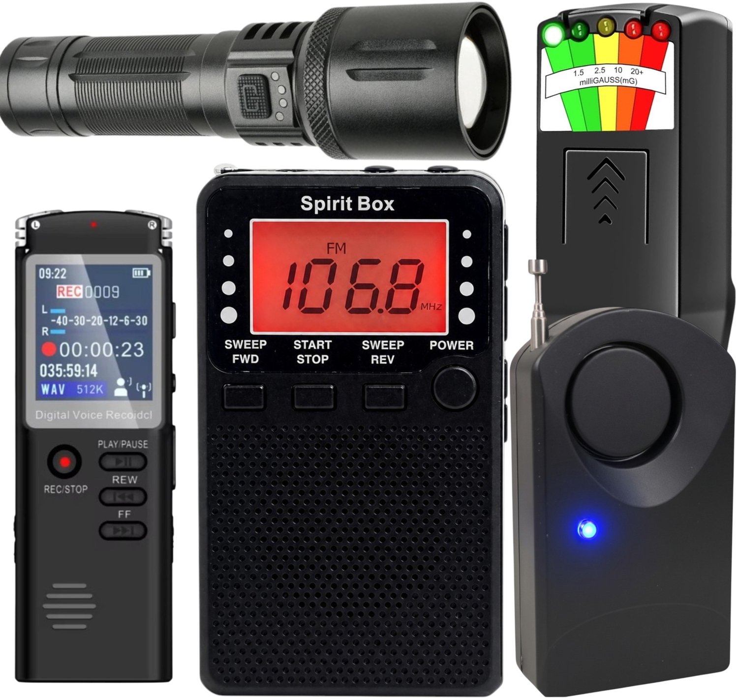 Ghost Hunting Kit met Spirit Box, Rem Pod, EVP Recorder