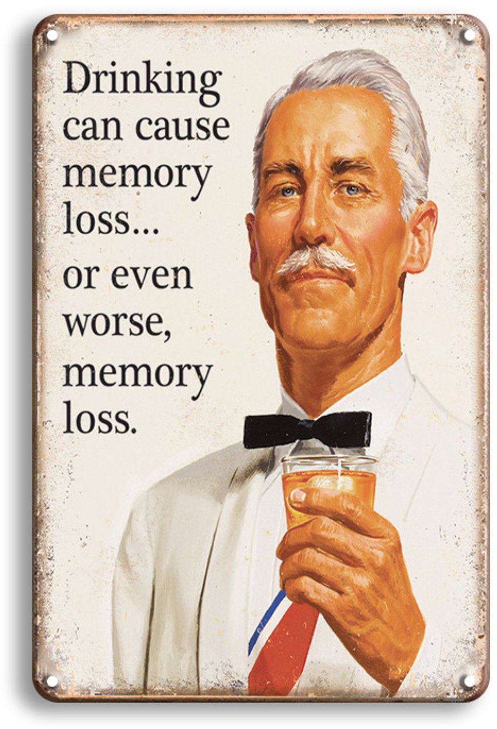 Drinking Can Cause Memory Loss - Metalen Wandbord 30x20cm – Bier Tekstbord – Vintage Retro Wanddecoratie – Mancave Café Bar Kroeg
