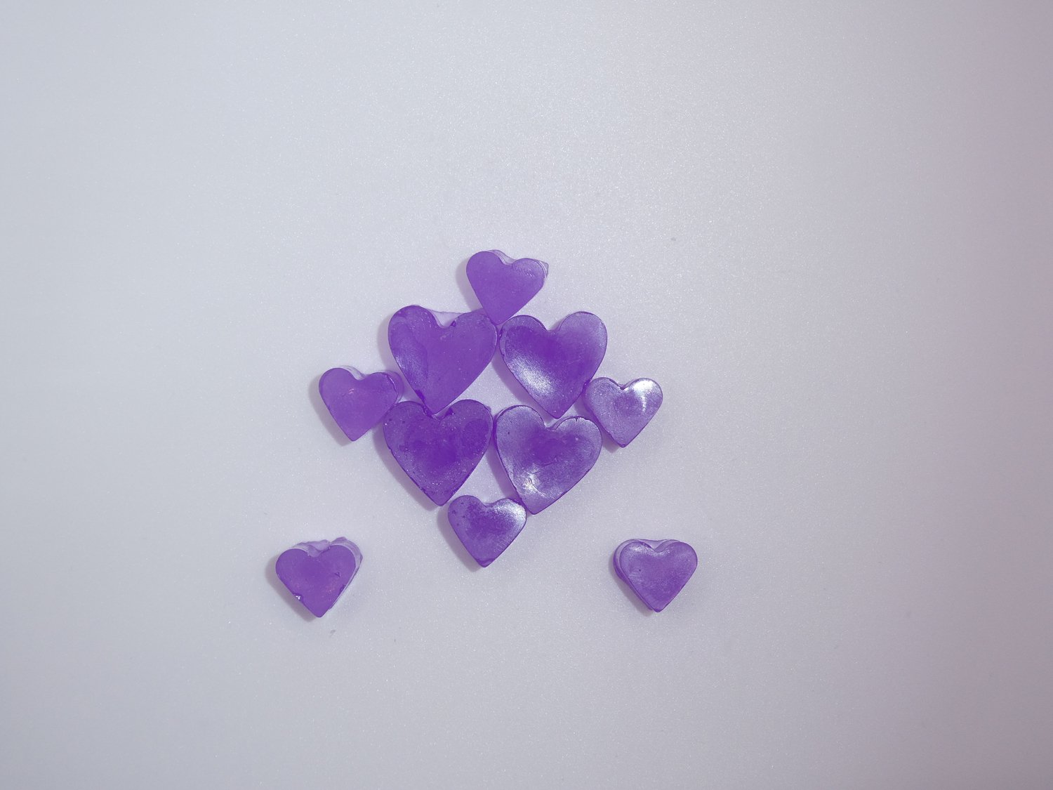 Wax melts kleine hartjes Paars lavendelgeur