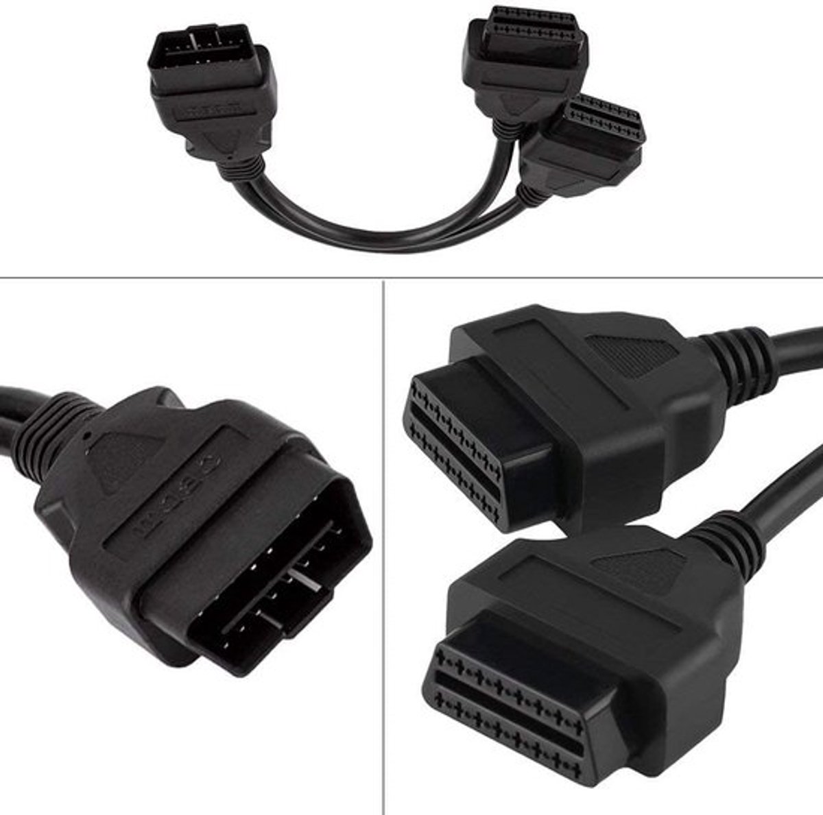 Diagnostisch Systeem II Odb2 Splitter Kabel Adapter- Verlenging 16 Pin Mannelijk