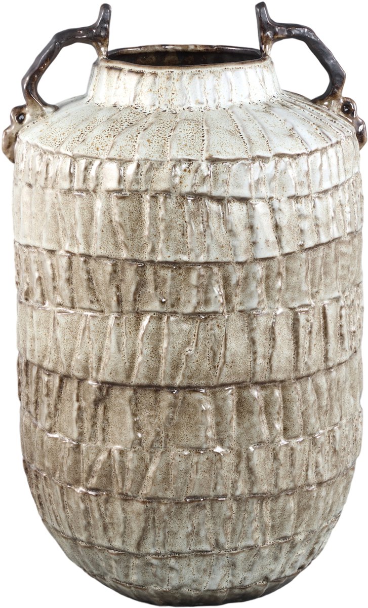 PTMD Telise Beige Ceramic Decorative Amphora Vase A
