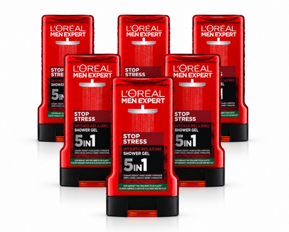 L'Oréal Men Expert - Showergel - Stop Stress - 6X250 ml