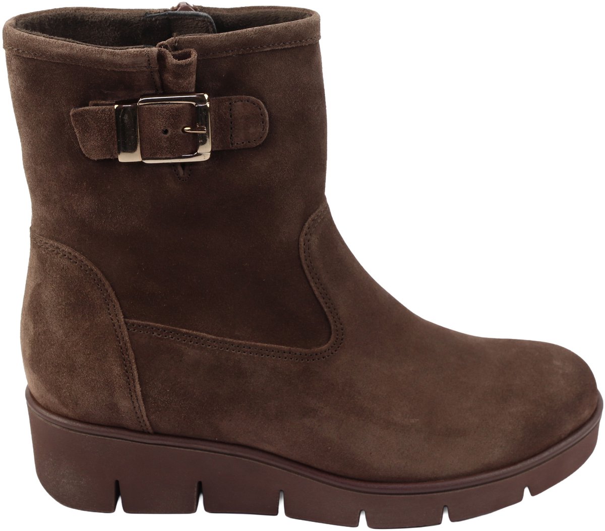 Gabor - 8005 - Enkellaarzen Vrouwen - bruin nubuck/suede - 40