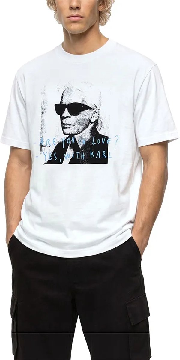 Karl Lagerfeld Jeans B4m17074 T-shirt Met Korte Mouwen Wit L Man